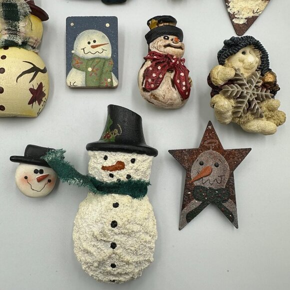 Vintage Christmas Brooch Lot Snowman Gingerbread Wreath Signed JJ Gerrys Radko - Picture 3 of 11